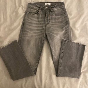 The Loft Gray “The Kick” Jeans